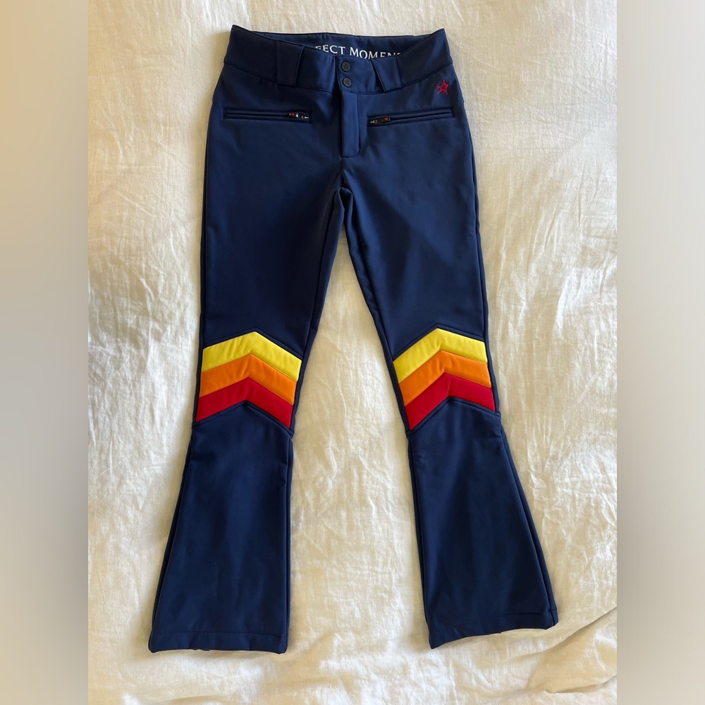 Perfect Moment Aurora Flare II Ski Pants - Navy Rainbow